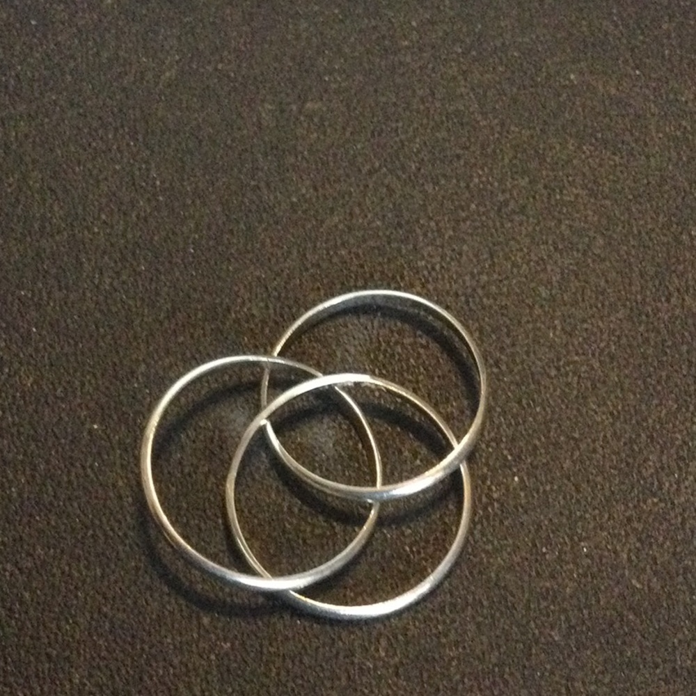 925 Triple Loop Silver Rings - image 2
